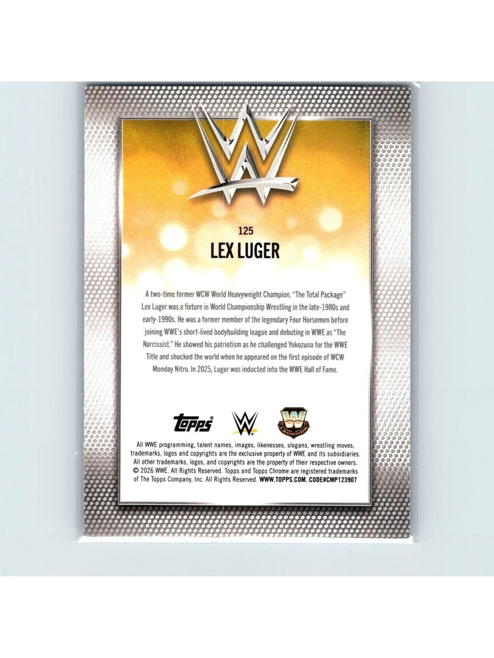 2026 Topps Chrome WWE - Lex Luger #125 - Blue Chrome #'d 116/150